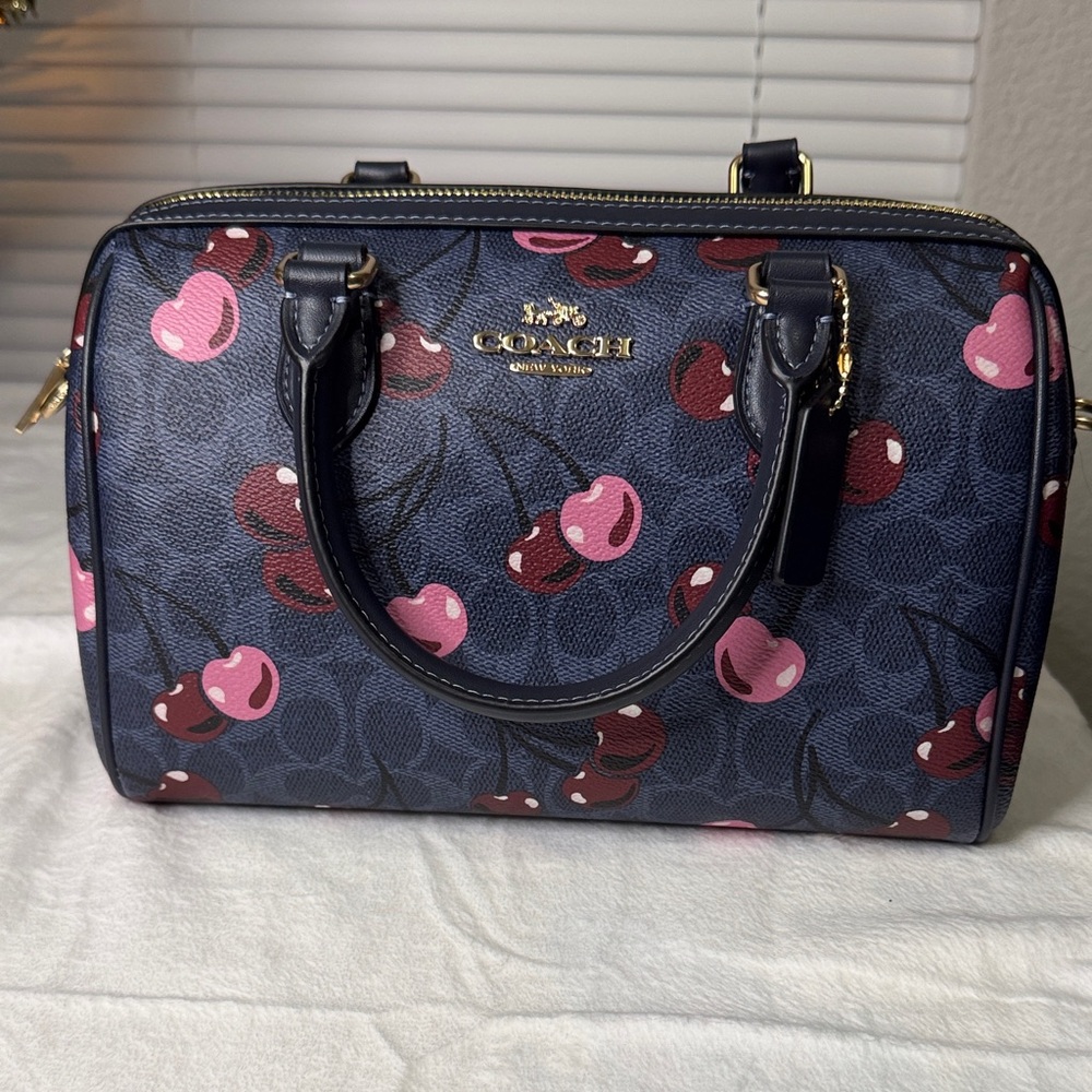 Coach Signature Denim Cherry Rowan
